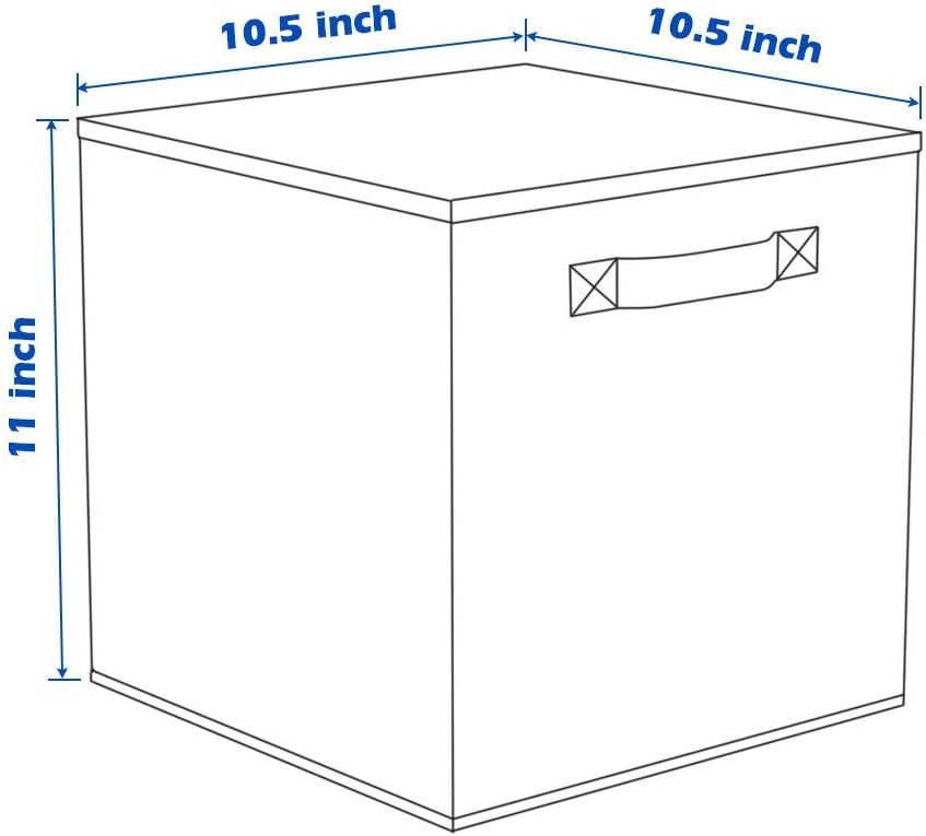 ShellKingdom Storage Bins, Foldable Fabric Storage Cubes And Cloth Organizer Drawer For Closet And Toys, 6 Pack (Lavender+Light Blue+Pink)