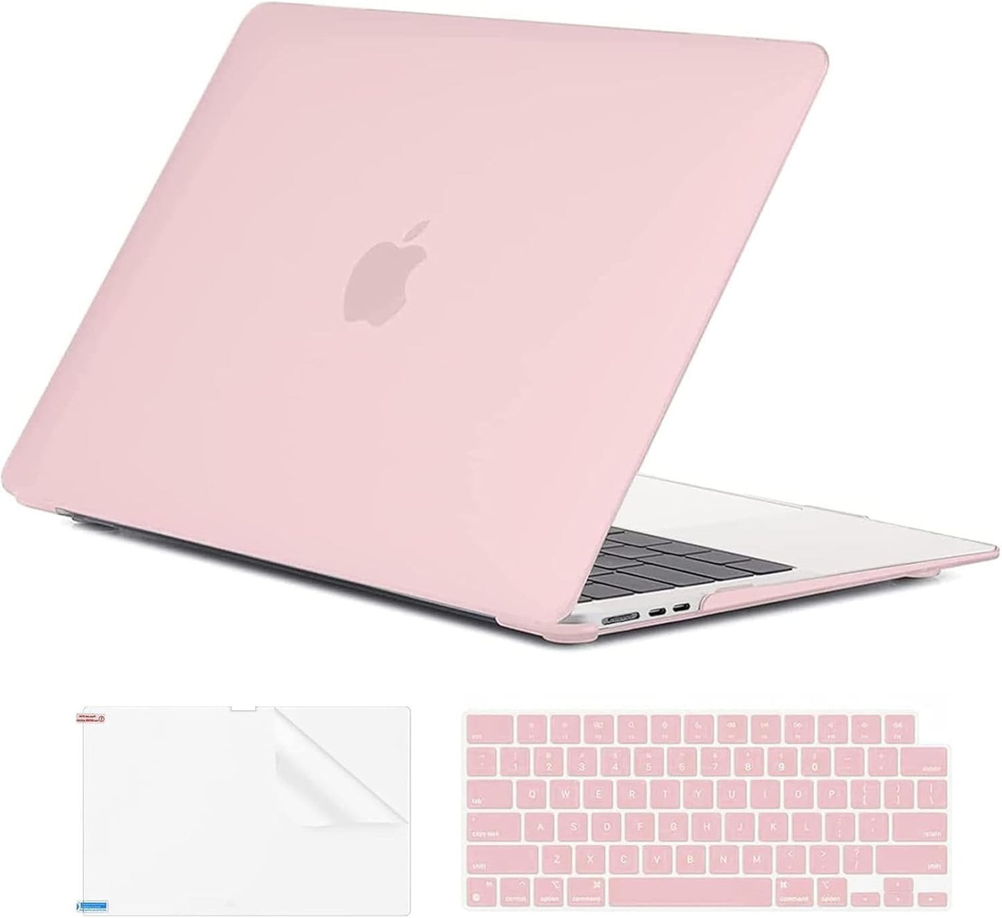 EooCoo Case Compatible with MacBook Air 13 inch M4 M3 M2 2025-2022 A3240 A3113 A2681, 13.6" Hard Case Cover & TPU Keyboard Skin & Screen Protector for Laptop Air 13.6 inch - Crystal Clear