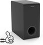 Powered Subwoofer, Bestisan 6.5" Active Home Audio Subwoofer in Compact Design for Receiver,Deep Bass in Black