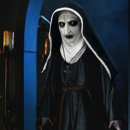 ACBAGI The Nun Mask Full Head Nun Scary Halloween Mask Costume Scary Nun Costume for Unisex Adults