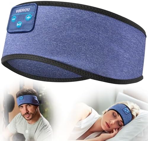 Sleep Headphones Bluetooth Headband, Voerou Wireless Sleeping Headphones Earbuds Sleep Mask with Stereo Speakers-Cool Tech Gadget for Men Women,Perfects for Sleep Workout Running Yoga Travel Insomnia
