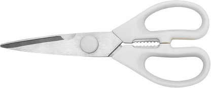 HENCKELS Statement 15Piece White-Handled Knife Block Set with Shears, Sharpening Steel - Dishwasher Safe, Ergonomic Handle