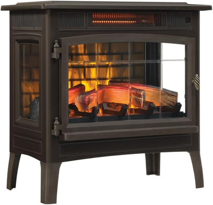 Duraflame Electric Infrared Quartz Fireplace Stove with 3D Flame Effect, Bronze
