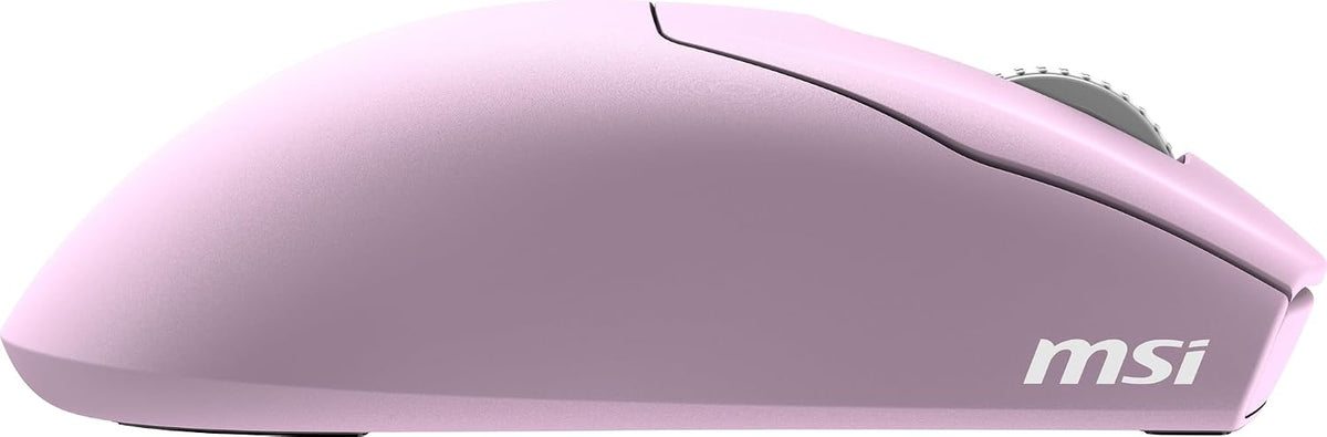 msi Forge GM340 W Violet Gaming Mouse, 12800 DPI, 50M+ Clicks Micro Switch, Optical Sensor, Ergonomic Ambitextrous Hand Design, RGB Light