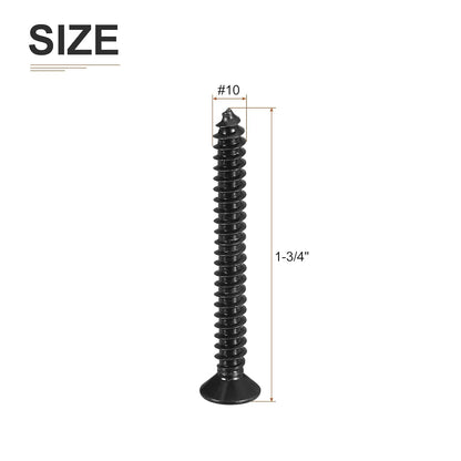 DTGN 100Pcs #8x1 Flat Head Wood Screws, 304 Stainless Steel Phillips Self Tapping Screws - Good for Woodworking, Furniture - Silver