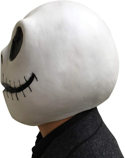 HOMELEX Jack Skellington Mask Helmet Halloween Carnival Nightmare Jack Skeleton Head Mask Horror Scary Cosplay Mask for Adult