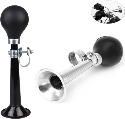 YehVeh 2 Pack Bugle Horn Bike Bell Metal Classic Bicycle Bell Bike Horn Clown Horn Handlebar Mount Rubber Squeeze Air Horns for Mountain Bike Cruiser Bike Toddler Tricycle Kids Bike Children's Bike