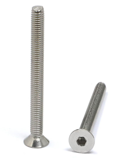 iexcell 5 Pcs M8 x 80mm Thread Pitch 1.25 mm Stainless Steel 304 Hex Socket Flat Head Cap Screws Bolts Kit