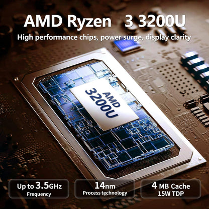 15.6 Inch 2 in 1 Gaming Laptop, Touchscreen Laptop Computer with AMD R3-3200U CPU (up to 3.5GHz) 16GB RAM 512GB SSD Laptops RJ45 WIFI5 BT5.1 HDMI Backlit Keyboard AMD Radeon Vega 3 Win 11 Pro