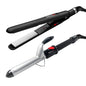 BaBylissPRO Ceramic Styling Duo, 1 inch Ceramic Flat Iron, and 1 inch Ceramic Curling Iron, Dual Voltage, Heats Up To 450 Degress Fahrenheit