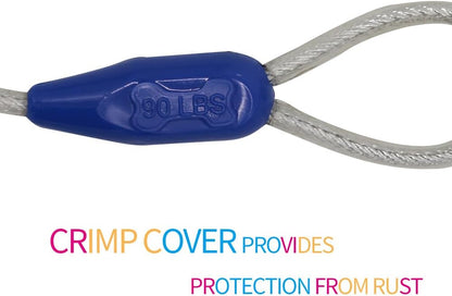 Petest 25ft Reflective Tie-Out Cable for Small Dogs Up to 35 Pounds