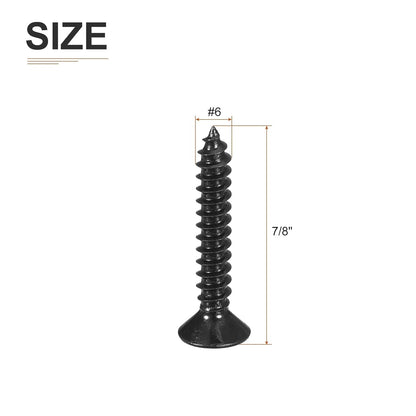 DTGN 100Pcs #6x1/2 Flat Head Wood Screws, 304 Stainless Steel Phillips Self Tapping Screws - Good for Woodworking, Furniture - Silver