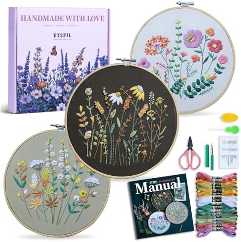 Purilite Select 3 Pack Beginner Embroidery Kits