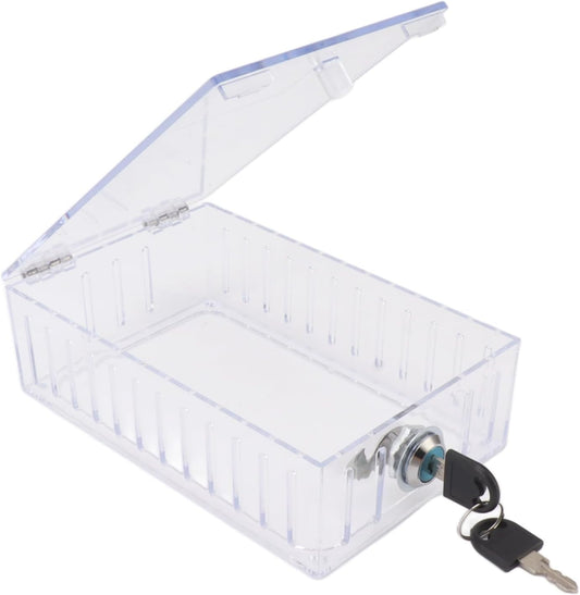 Universal Thermostat Lock Box, Universal Thermostat Guard with Clear Cover, Key, Clear Large Thermostat Guard for Wall, Large Universal Home Locking Thermostat Guard for Thermostat On Wall
