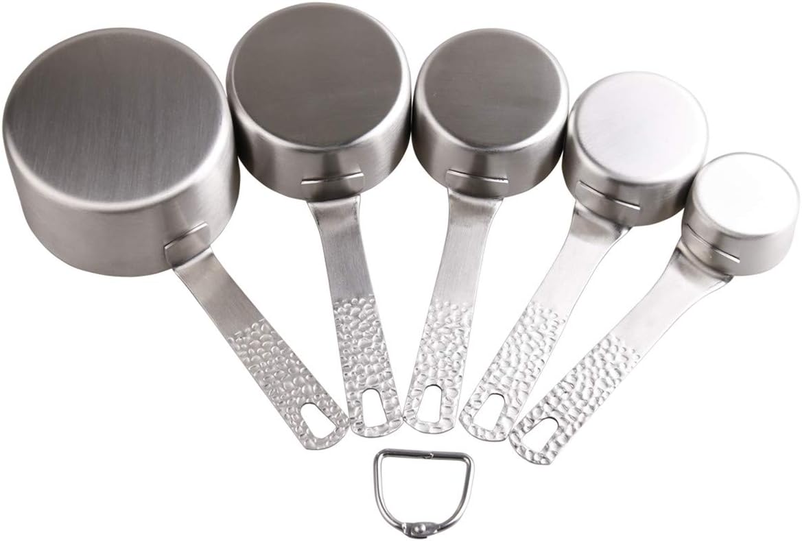 Smithcraft Measuring Cup Set of 8 Stainless Steel Measuring Cups18/8(304) Steel Material Heavy Duty 8 Measuring Cups and 1 Ring Set of 9