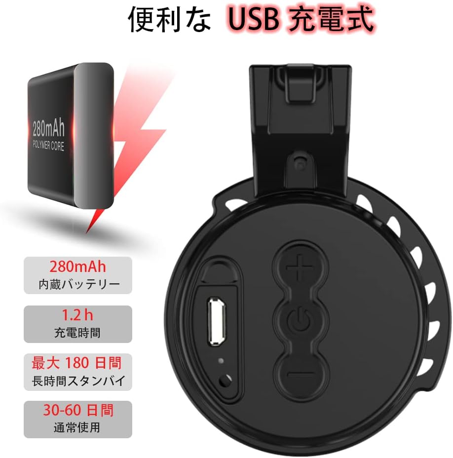 Lixada Electric Bike Bell 120db Mini Electric Bicycle Horn Cycling Bell USB Rechargeable & Waterproof, Loud & Lightweight with 4 Sound Modes Ring for Mountain Bike, Road Bike, BMX, MTB