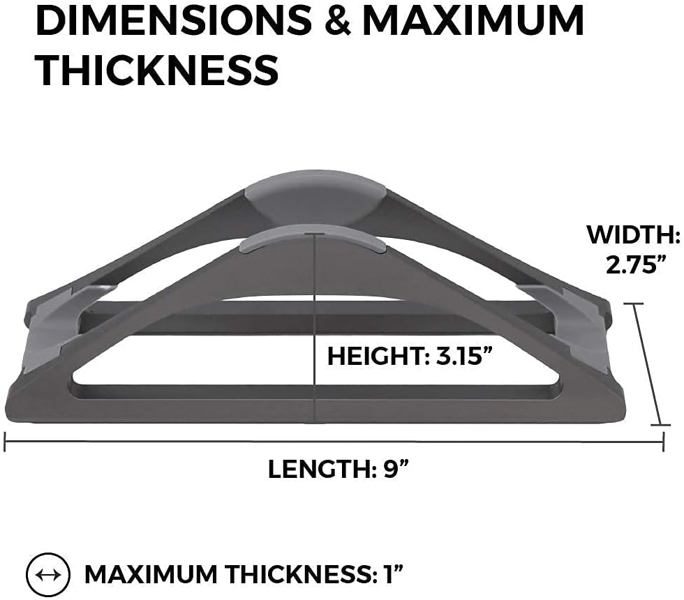 HumanCentric Vertical Laptop Stand for Desk – Automatic Adjustable Upright Laptop Dock, Space Gray Aluminum Holder