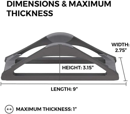 HumanCentric Vertical Laptop Stand for Desk – Automatic Adjustable Upright Laptop Dock, Space Gray Aluminum Holder