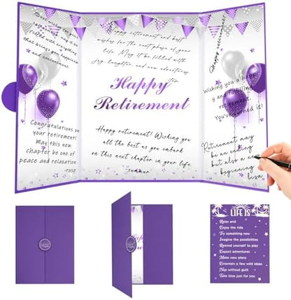 Roetyce Retirement Party Decorations, Funny Retirement Guest Book Alternative, Hapyy Retirement Decorations, Best Retirement Gifts for Women Men, Retirement Signature Board Book, Jumbo Retirement Card