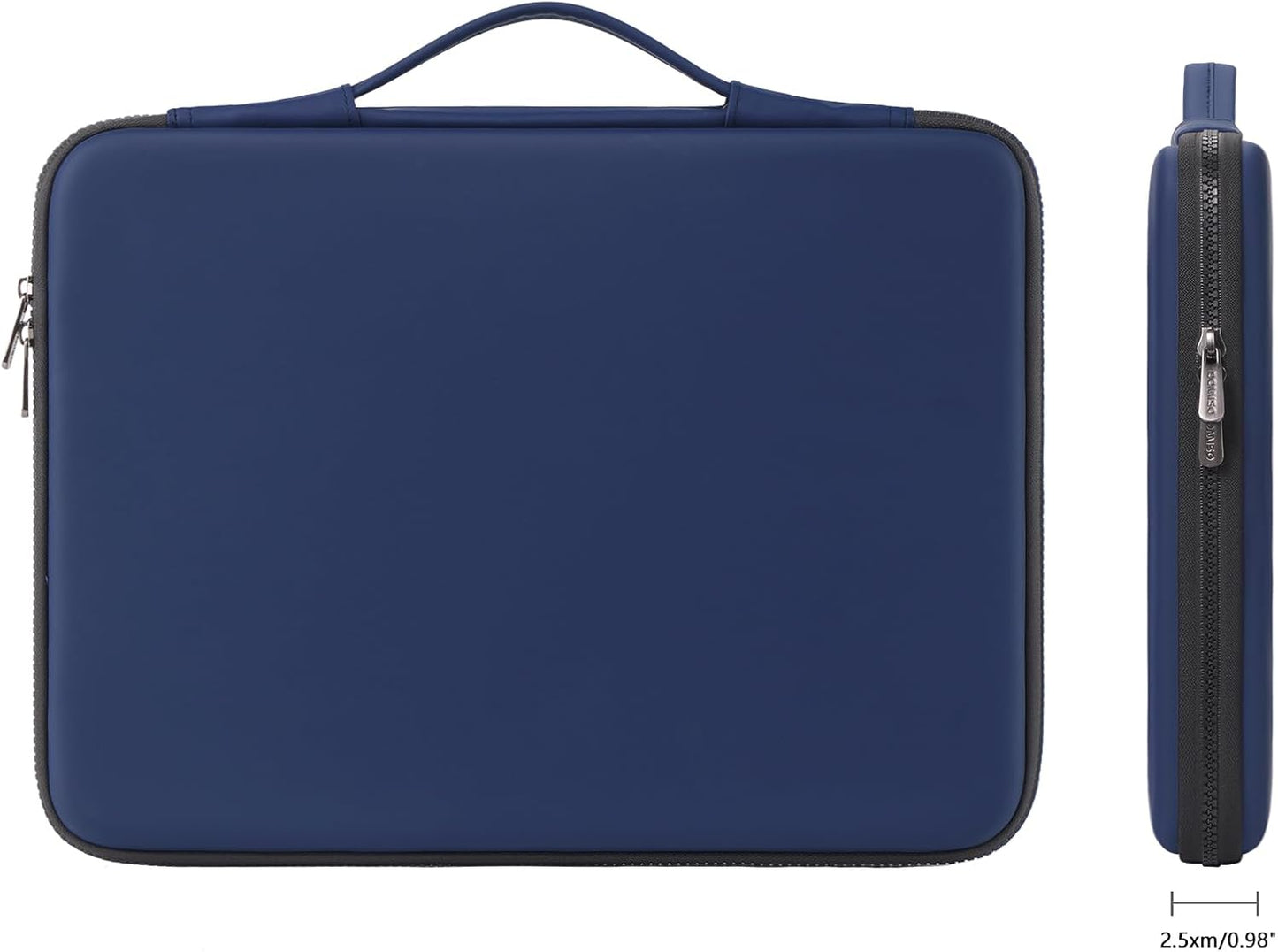 DOMISO 15.6 inch Laptop Sleeve with Handle Protective Shockproof Waterproof EVA Case for 15.6" Yoga 720 IdeaPad 310 320 ThinkPad T570/Legion 5 Gen 6/HP Envy 15/15.6" Notebooks, Dark Blue