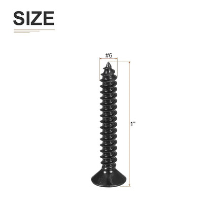 DTGN 100Pcs #6x1/2 Flat Head Wood Screws, 304 Stainless Steel Phillips Self Tapping Screws - Good for Woodworking, Furniture - Silver
