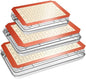 EWFEN Baking Set: Stainless Steel & Silicone Mat Set, 3 Sizes (13x18, 12x17, 9x13 inches), Multi-size Set with Versatile Use