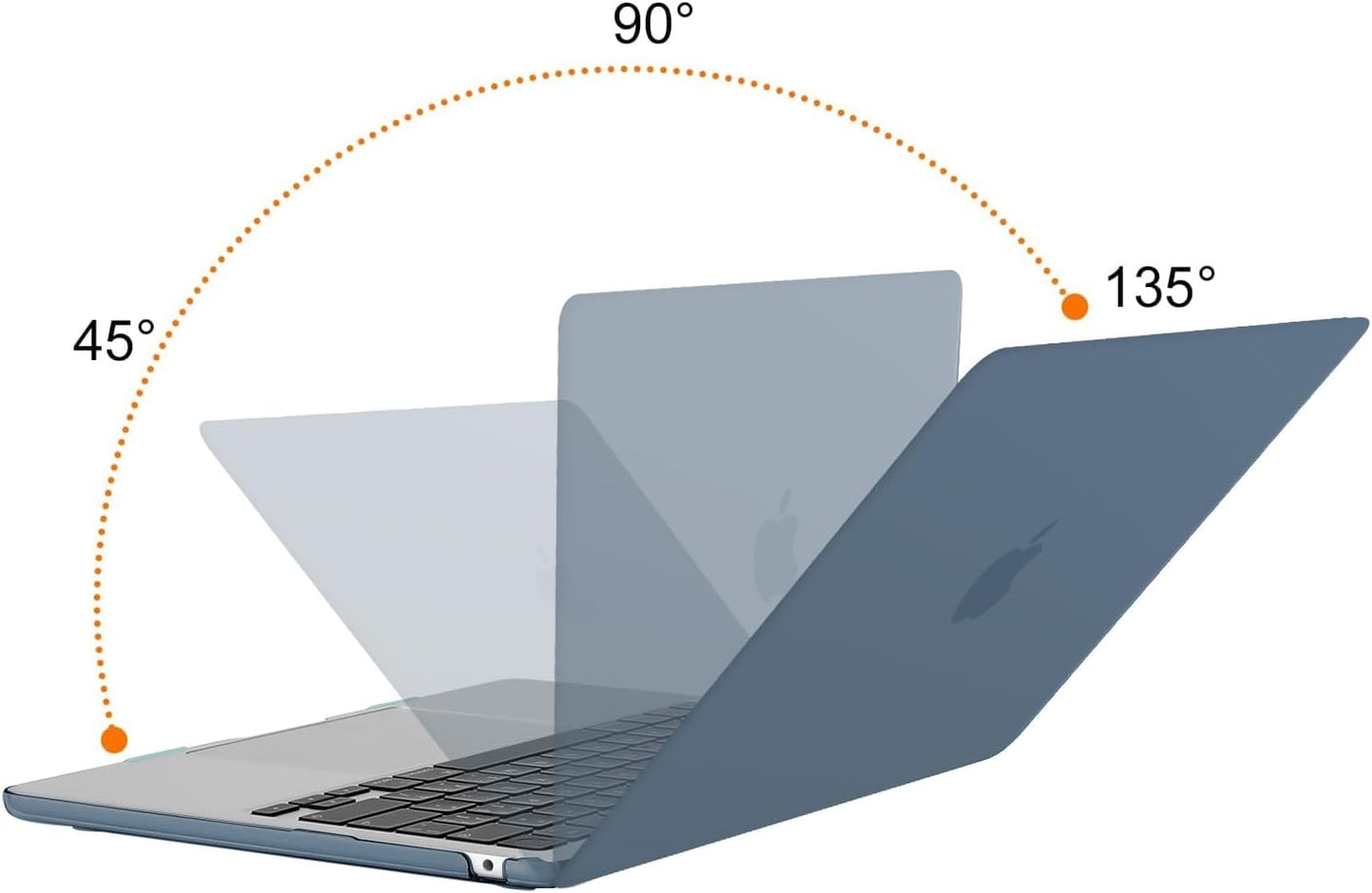 MOSISO Compatible with MacBook Air 13 inch Case 2025 2024 2023 2022 M4 A3240 M3 A3113 M2 A2681, Plastic Hard Shell&Keyboard Cover&Screen Film&Pouch for MacBook Air 13.6 inch Case, Crystal Clear