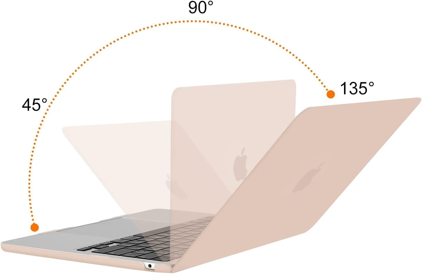 MOSISO Compatible with MacBook Air 13 inch Case 2025 2024 2023 2022 M4 A3240 M3 A3113 M2 A2681, Plastic Hard Shell&Keyboard Cover&Screen Film&Pouch for MacBook Air 13.6 inch Case, Crystal Clear