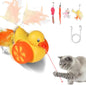 Interactive Cat Toys for Indoor Cats, Automatic Moving Cat Toy with Laser, Rechargeable Random Movement Duck Cat Toy for Bored Cats/Kittens/Dogs, with 4 Replaceable Tails (Worm, Feather, Fish)