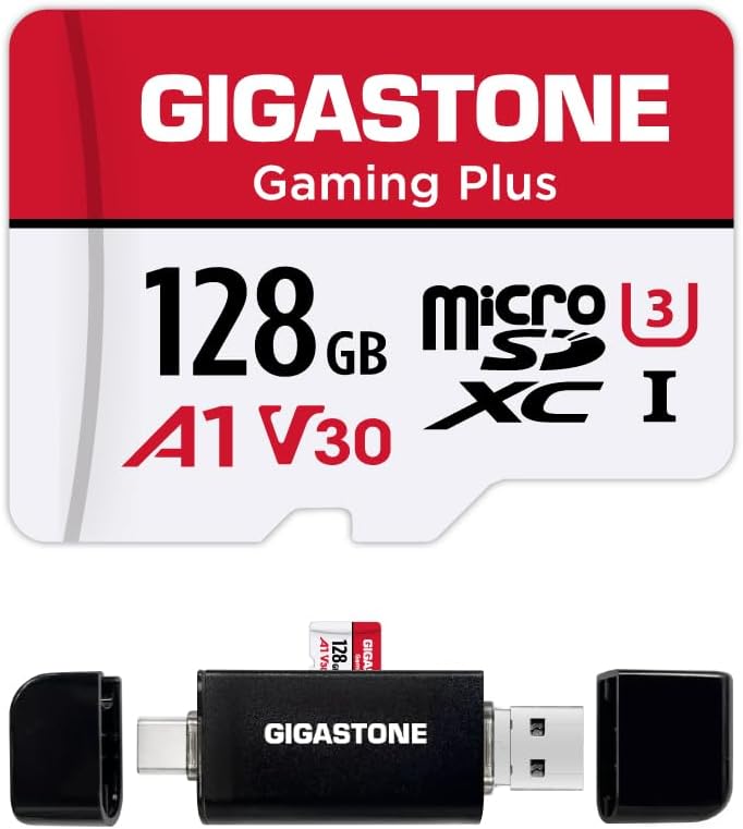 GIGASTONE 256GB Camera Plus Memory Card 2-Pack, Read Speed up to 100MB/s. Ideal for Full HD Video Gopro Drone Android Camera, A1 Micro SDXC Card with Mini Case and SD Adapter
