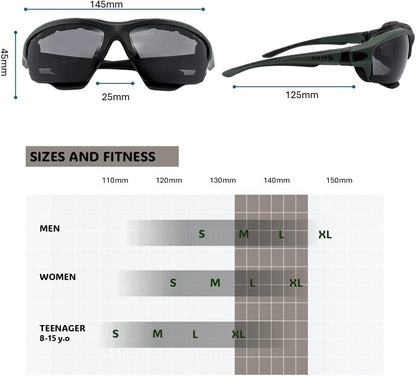 Powersports Glasses Safety Motorcycle Goggle, Anti-fog, Z87 Wrap around, Hunting, Riding, Mowing, Fit Men and Women