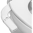 PIKETS Bidet Attachment for Toilet, Dual Nozzle (Frontal and Rear Wash) Non-Electric Fresh Water Toilet Seat Attachment with Nozzle Self Cleaning, Adjustable Water Pressure(Chrome Silver)