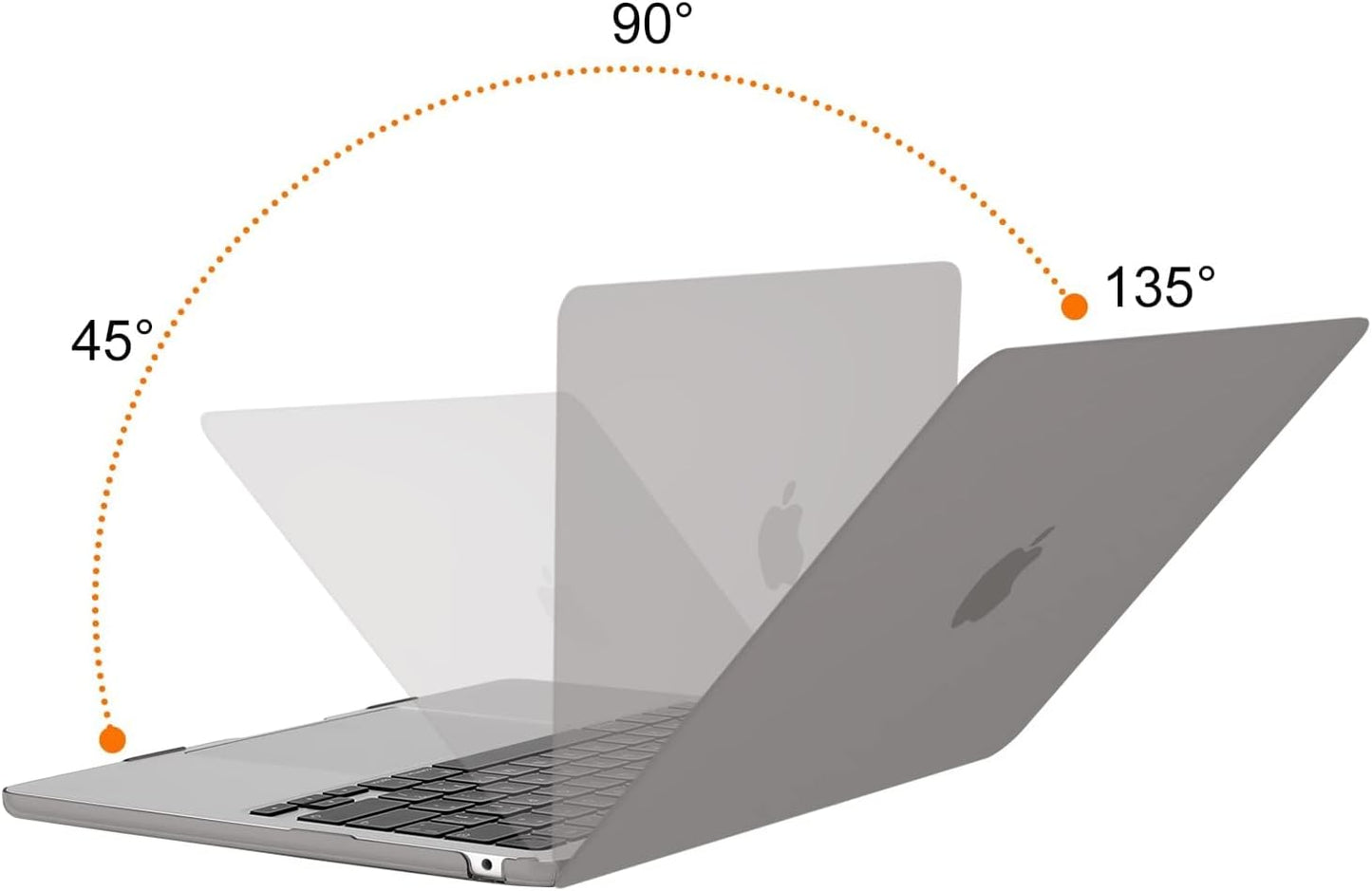 MOSISO Compatible with MacBook Air 13 inch Case 2025 2024 2023 2022 M4 A3240 M3 A3113 M2 A2681, Plastic Hard Shell&Keyboard Cover&Screen Film&Pouch for MacBook Air 13.6 inch Case, Crystal Clear