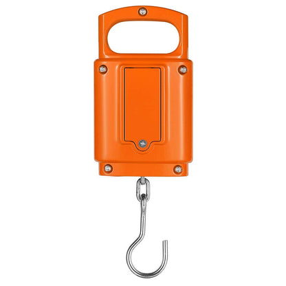 Klau Portable Fish Weighing Scales 100 lb / 1600 oz Heavy Duty Digital Hanging Scale LCD Display with Backlight Orange for Home Farm Hunting Outdoor