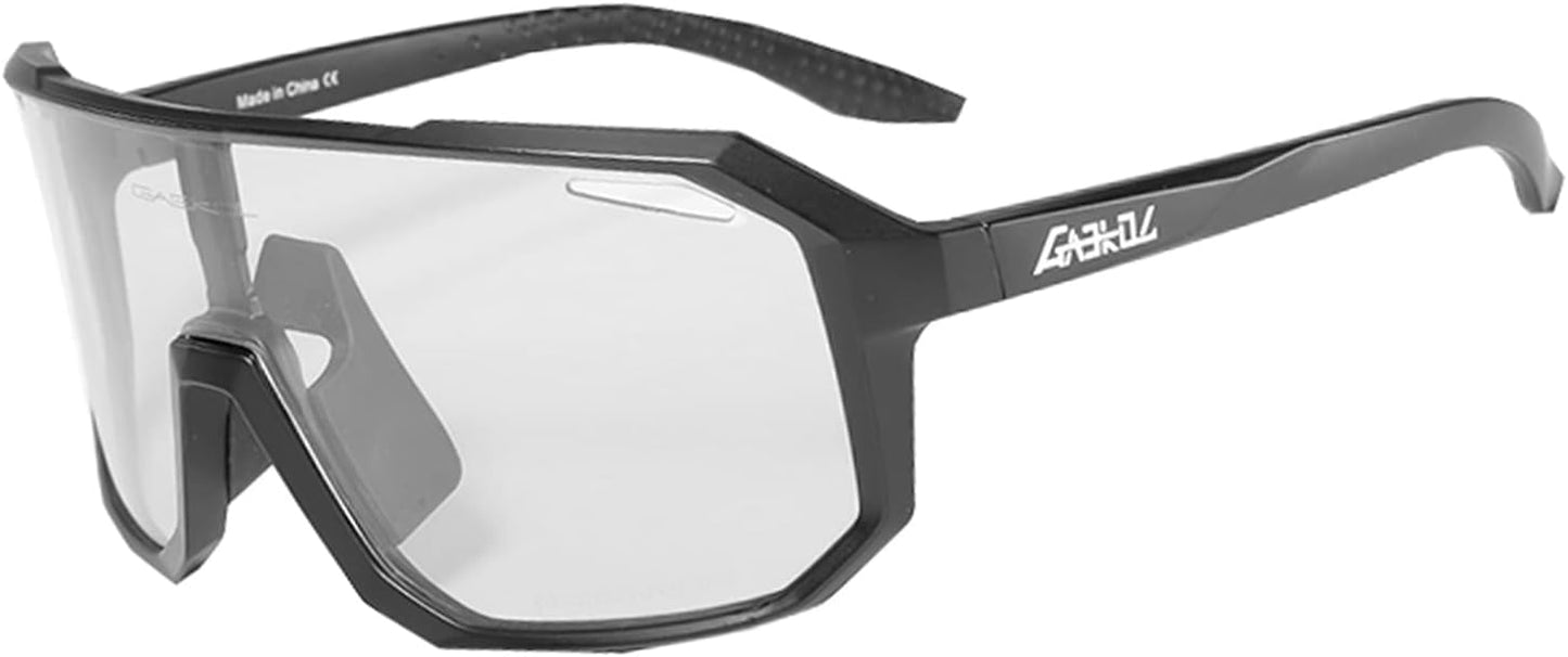 Gaekol Photochromic Cycling Glasses, Men Women Mountain Bike Sunglasses Clear MTB Bicycle Riding Golf High Definition Lenses