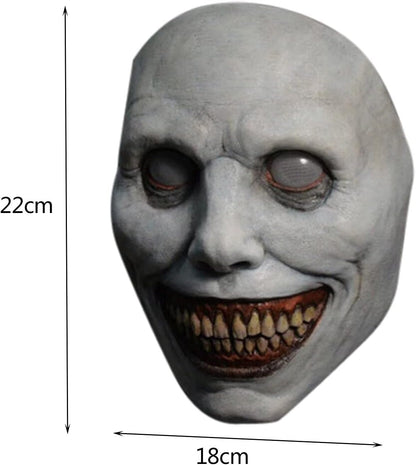 Creepy Halloween Mask Smiling Demons Mask Evil Cosplay Scary Halloween Costume Party Props, Men Women All Suit