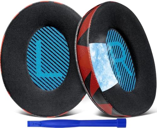 SoloWIT Earpads Cushions for Bose Headphones, Replacement Ear Pads for Bose QuietComfort 15 QC15 QC25 QC2 QC35/Ae2 Ae2i Ae2w/SoundTrue & SoundLink Around-Ear Series - QC25 PL Black&Blue
