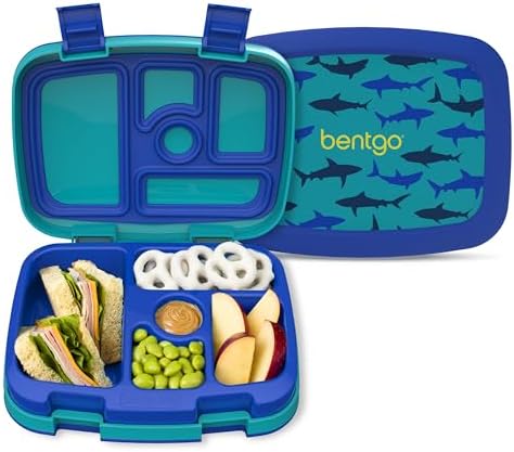 Bentgo Kids Prints (Unicorn) - Leak-Proof, 5-Compartment Bento-Style Kids Lunch Box - Ideal Portion Sizes for Ages 3 to 7 - BPA-Free and Food-Safe Materials