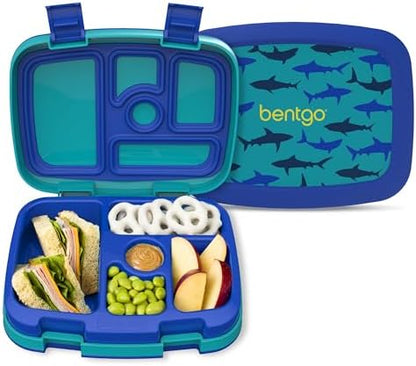 Bentgo Kids Prints (Unicorn) - Leak-Proof, 5-Compartment Bento-Style Kids Lunch Box - Ideal Portion Sizes for Ages 3 to 7 - BPA-Free and Food-Safe Materials