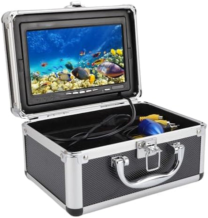 Sanpyl Underwater Fishing Camera, 1080P HD Fish Finder with 195° Wide Angle View and 7 Inch Screen, for Ice Lake Boat Kayak Fishing, 20m Cable (US Plug)