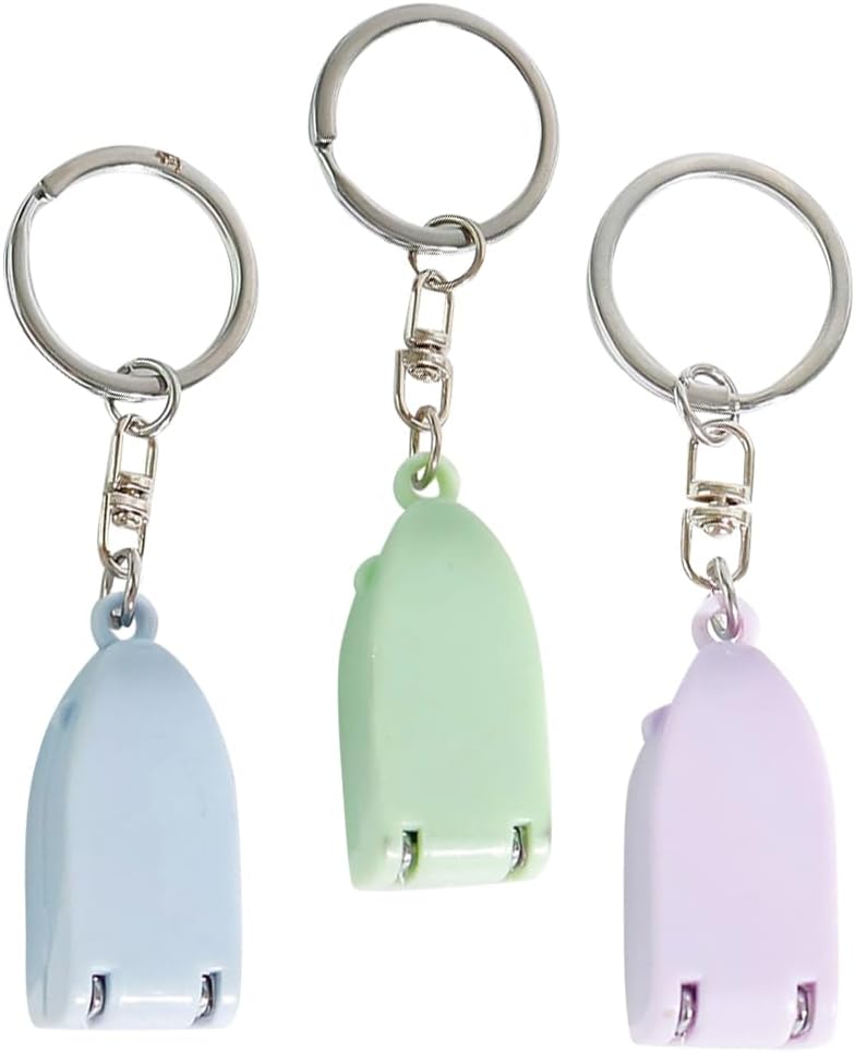 PartyKindom Nail Clippers 3pcs Set Stainless Steel Key Chain Nail Clipper Fingernail Clippers Travel Size