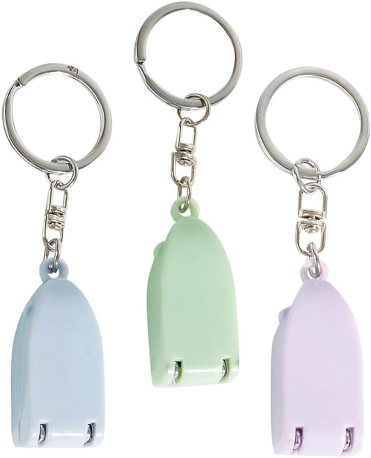 PartyKindom Nail Clippers 3pcs Set Stainless Steel Key Chain Nail Clipper Fingernail Clippers Travel Size
