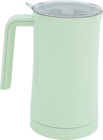 MOPHOM Milk Frother, 4 in 1 Electric Milk Steamer,11.84oz/350ml Automatic Warm and Cold Foam frother for Coffee, Latte, Macchiato, Cappuccino, Hot Chocolate,From the Makers of Mophom 400W,Green