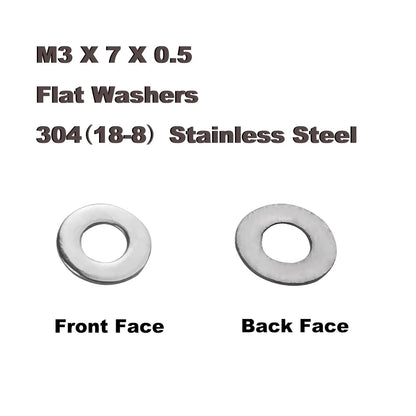 Fajoeda M6 Flat Washers 120Pcs M6 304 Stainless Steel Flat Washer for Bolts Screws, M6 x 12 mm x 1.5 mm