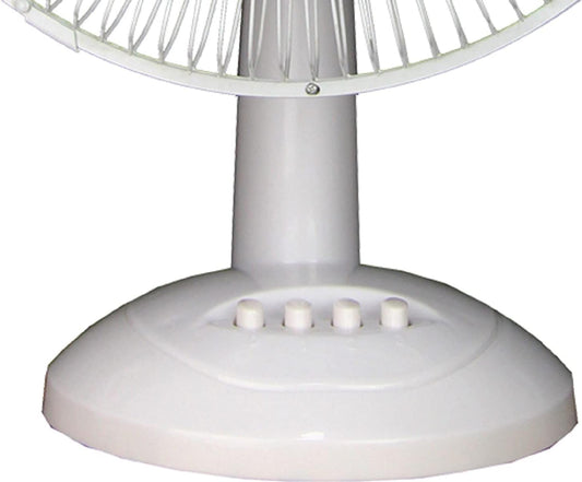 Tooltech 12 Inch Oscillating Desk Fan - 3 Speed Settings, Whisper-Quiet Operation, Adjustable Airflow, Lightweight, Tabletop Fan - PuriLite