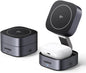 UGREEN MagFlow 15W Qi2 Magnetic Wireless Charging Station, Fast Charger Station Compatible for Magsafe Charger Stand, for iPhone 16/15/14/13 Series, Airpods Pro/4/3/ 2(No AC Adapter)