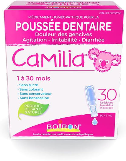 Boiron Camilia Baby Teething Relief Medicine, 30 Count (Pack of 1)