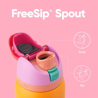 Owala Kids FreeSip Insulated Stainless Steel Water Bottle with Straw, BPA-Free Sports Water Bottle, Great for Travel, 16 oz, Celestial Sphere