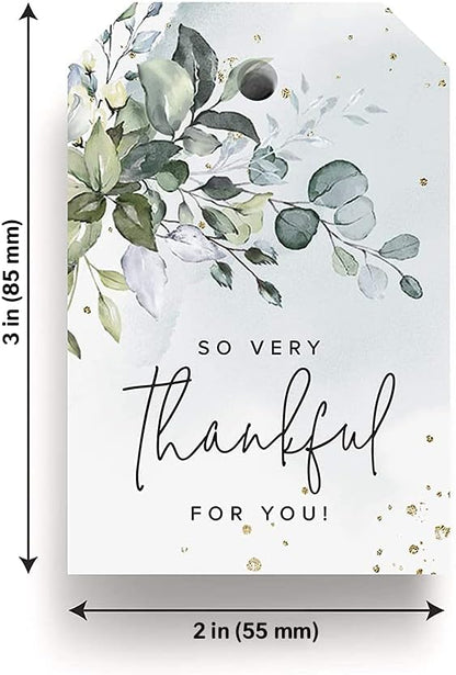 Bliss Collections Thank You Cards - Cards for Weddings, Receptions, Bridal Showers, Baby Showers, Graduations, Special (Rustic Greenery - 25 pieces)