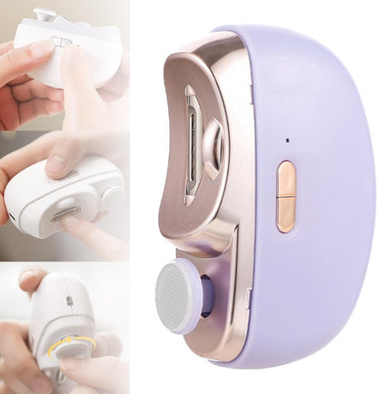Electric Toenail Clippers for Seniors, 3 in 1 Electric Nail Clippers for Adults Automatic Electric Nail Trimmer for Adults Nail Trimmers for People Fingernail Trimmer and Polisher(White)